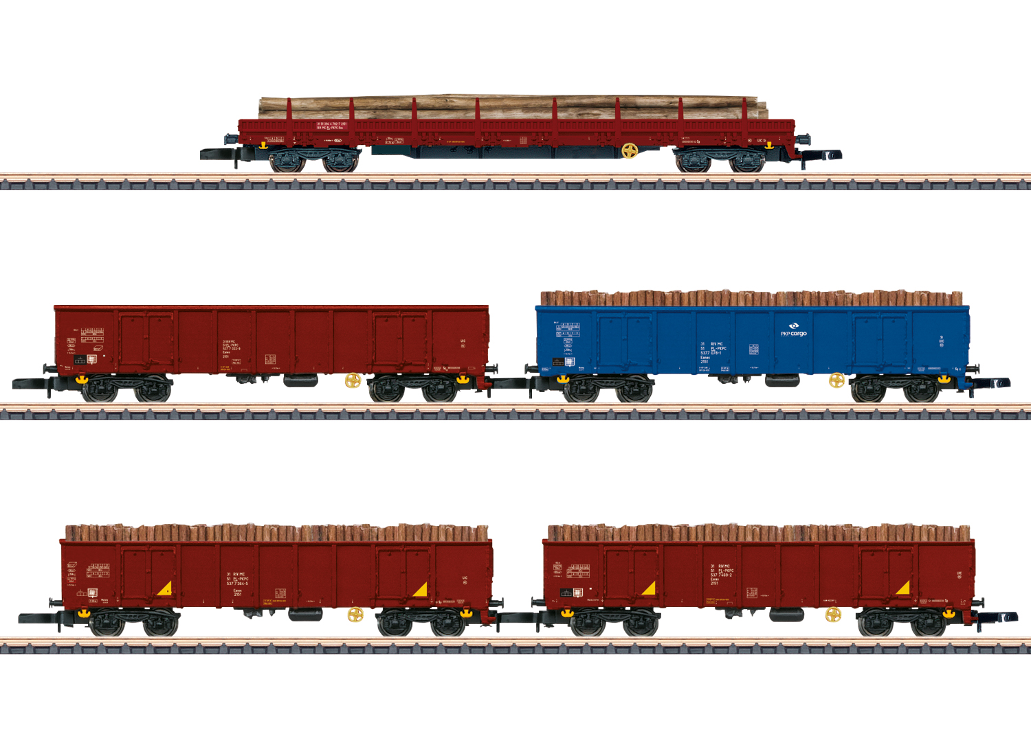 Märklin 86683 - Güterw.-Set Holztransport PKP